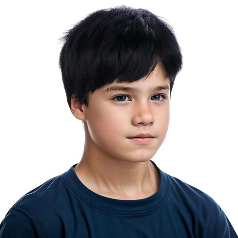 Boys Brown Wig Kids Short Brown Wigs Nature Layered Hair Wig Daily Party Halloween Costume Wigs for Children in Saudi Arabia