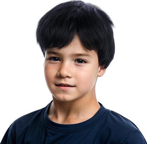 Boys Brown Wig Kids Short Brown Wigs Nature Layered Hair Wig Daily Party Halloween Costume Wigs for Children in Saudi Arabia