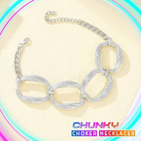 CLOACE Chunky Choker Necklace Gold Thick Necklaces Punk Cuban Chain Jewelry Accessories for Women in Saudi Arabia