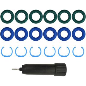 Fuel Injector Seal Kits Compatible with 2007-2010 Dodge Nitro Dakota Durango Ram 1500 Jeep Liberty Commander Grand Cherokee 3.7L V6 Trucks 812-12145 FJ474 63856 6 Set O-ring