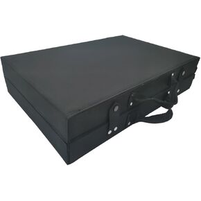 intbuying 32 أزواج عرض نظارات شمسية محمولة Case 19.1x4.33x12.6 بوصة جمع النظارات مربع مع مقبض محمول للنظارات والساعات وشاشة معرض المجوهرات وتخزينها