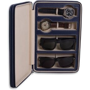 Bey Berk Navy Leather Blue Watch و اثنين من النظارات