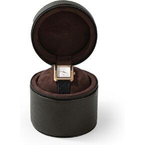 Small Premium PU Leather Watch Gift Box Single Watch Storage Case with Removable Pillow Wristwatch Box(Black)