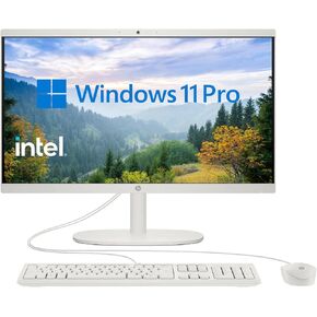 أحدث كمبيوتر مكتبي الكل في واحد من HP، شاشة FHD مقاس 21.5 بوصة، ذاكرة وصول عشوائي 32 جيجابايت، تخزين SSD سعة 2 تيرابايت، معالج Intel ثنائي النواة، كاميرا ويب، HDMI، بلوتوث، ماوس ولوحة مفاتيح، Windows 11