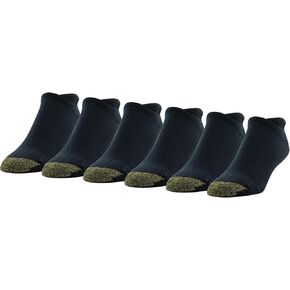 Goldtoe Men's 656HT Cotton No Show Heel Tab Socks ، 6-PAGS