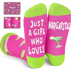 HAPPYPOP Margarita Gifts for Women - Gifts for Margarita Tequila Lovers, Funny Margarita Socks, Margarita Stocking Stuffers