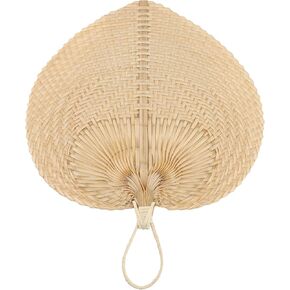 Framendino, Natural Bamboo Hand Riffia Fans Handmade Weaving for Summer Home Wedding Wall Decor
