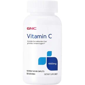 GNC Vitamin C 1000mg, 100 Caplets, Provides Immune Support