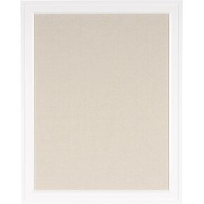DesignOvation Bosc Framed Linen Fabric Pinboard, 23.5x29.5, White