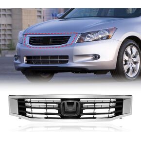 BXZ Front Upper Grille Grille Chrome Grill لـ Honda Accord Sedan 2009 2009 2010 HO1200222