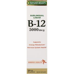 Nature's Bounty, Super Strength B-12, 5000mcg, 2 Oz (Pack of 2)