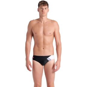 ARENA Men's Feel Stripe Swim Briefs Sports Bathing Swimsuit Pool Beach Swimwear