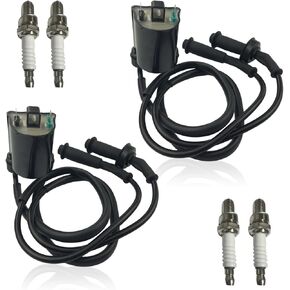 Ignition Coil with Spark Plug Cap& Spark Plug Fit for Honda Shadow ACE Aero Spirit Sabre 1100 VT1100