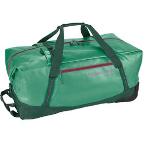Eagle Creek Migrate 110L Rolling Duffle Bag with Wheels, Tuck-Away Backpack Straps, Wide-Mouth Main Compartment, Quick-Access Front Pocket & Bathtub Bottom, Willow Green