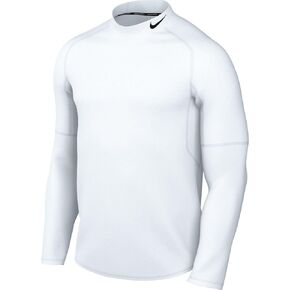 Nike Pro Men's Dri-Fit Fitness Fitness Seleve-Dock-Dock-Mock-Top Top Long-Abse (White/Black ، FB7908-100) Size Medium
