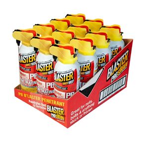 B'llaster Pb مكبرات الاختراق رذاذ الزيت يكسر البراغي الصدئة أو المجمدة ، رذاذ اختراق الصدأ ، رذاذ الوقاية من الصدأ ، رذاذ مضاد للتآكل ، 11 أوقية ، حزمة 12