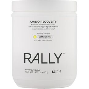 Rally Rally Amino Recovery - مكملات العضلات للرياضيين قبل وبعد التمرين - مسحوق BCAA مع جميع الأحماض الأمينية 9 و L -Glutamine - يدعم الصحة المناعية والمفصل - Cherry Limeade ، 30 حصص
