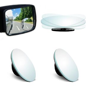 2pcs البقعة العمياء مرآة السيارة المحدب ، HD الزجاج HD تحت إطار المنظر الخلفي مرايا الملحقات الخارج