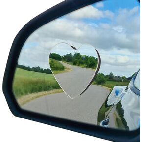 2pcs Heart Shaped Blind Spot Mirrors for Car, Frameless Glass Convex Car Blind Spot Mirror Car Side Blind Spot Mirror Car Outside Rearview Mirror with Adhesive Accessories for Car SUV Truck