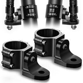 يونيك 2pcs مصابيح السوط يركع ألومنيوم سبيكة شاقة UTV WHIP BRACKETS 360 ° حوامل قابلة للتعديل للسيارات على الطرق الوعرة المتوافقة مع 1.75 "-2" لفة القضبان وشريط الضوء