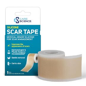 Care Science Silicone Scar Tape 1.6 x 120in 1ct | Scar Tape for reducing the appearance of scars
