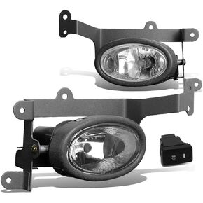 DNA Motoring FL-ZTL-119-SM Prabe Fog Light Side & Passenger Side تعزيز الرؤية [متوافق مع 06-08 Civic 2-Door Coupe]