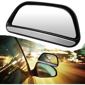 360 Degree Blind Spot Mirror Adjustable Rear View Blind Spot Mirror Universal Rear Mirrors, Black (1 Pcs)