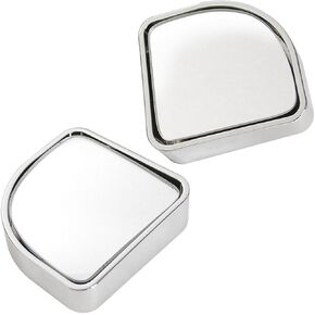 Custom Accessories 71173 Chrome 2" Round Adjustable Blind Spot, (Pack of 2)