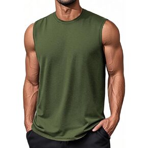 EKLENTSON Men's Tank Tops UPF 50+ Sleeveless Shirt Lightweight Cooling Muscle Tee Sun Protection Quick Dry Workout Shirt
