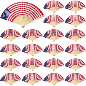 Karenhi 36 PCS Bulk USA American USA Flag Flag Paper Fans قابلة للطي أبيض أبيض أزرق مشجعون وطنيون محمولين للطي من أجل الاستقلال التذكاري يوم Parade Party Party (اللون الزاهي ، الطراز الكلاسيكي)