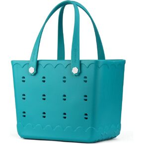 Armerssi Rubber Tote Bag For Women Large Rubber Beach Bag Waterproof Washable Handbag Durable Tote Bag Beach Swimming Travel