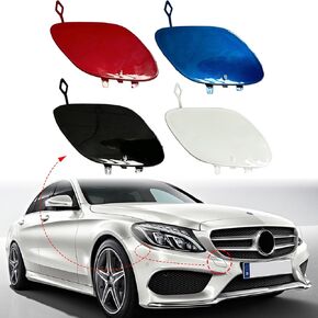 غطاء خطاف السحب الأمامي للمرسيدس Benz W205 C-الفئة C300 C400 C43amg الراكب الأيمن الجانبي الأمامي قبعة العين القطر 2015-2018 A2058850724 (ينطبق فقط على النماذج الرياضية) (أبيض)