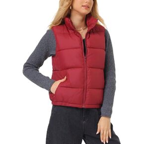 Women's Puffer Vest - Lightweight, Water Repellent, 4 Pockets, for Fall & Winter