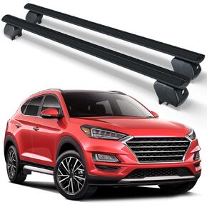 Heavy Duty 300 LBS Roof Rack Cross Bars Compatible with 2016-2025 Hyundai Tucson with Side Rails, Adjustable & Lockable Crossbars Cargo Carrier Rooftop Luggage