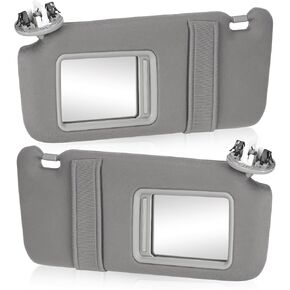 Gray Driver Left + Passenger Right Side Sun Visor Replacement Compatible with 2007 2008 2009 2010 2011 Toyota Camry with Sunroof Replace 74320-06800-B0, 74310-06770-B0