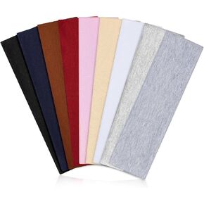 9PCS Headband for Women， Cloth Band，Sweet - Red Elastic Polyester, Versatile Headbands for Workout, Running, Yoga