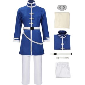 Dazcos Anime Mens Cosplay CoSplay Costume With Cloak and Belt for Halloween