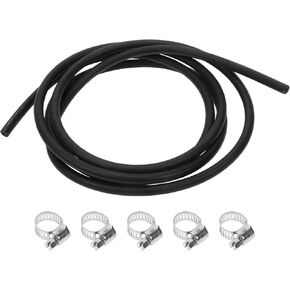 1 مجموعة 1/8 بوصة طقم خط الوقود 8ft خرطوم خرطوم السيارات خرطوم الوقود مع 5 مشابك مطاطية NBR أسود