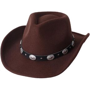 أطفال رعاة البقر رعاة البقر القبعة القابلة للتعديل القابلة للضبط الكلاسيكية قبعة الأزياء الغربية شعرت قبعة فيدورا للبنين والبنات in Kuwait