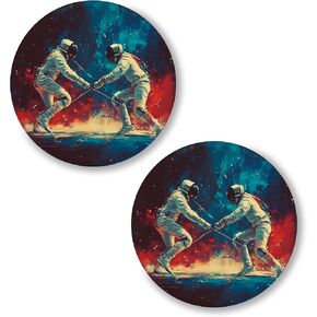 Fencing Pin Button 2.25 inch 2-Pack – Pinback Button for Jeans Pants Shirt Backpack – Sport Pins for Clothes Hat Cap ID45000