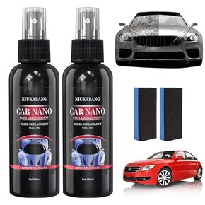 2PCS Nurafix Nano Car Spray ، Nurafix Nano Scratch Remover ، Nurafix Nano Spray ، Scratch Scratch Repair Sport Nano ، رش تلميع الطلاء الخزفي النانو ، خدش إصلاح سريع (120 مل)