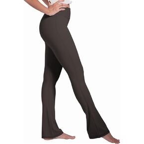Sunzel High Waist Mini Flared Leggings for Women, Tummy Control Casual Flare Yoga Pants for Yoga Workout Gym 32" Seal Brown L