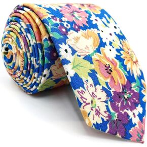 S & W Shlax & Wing Cotton Neckties للرجال حفل زفاف نحيل نحيل مطبوع in Kuwait