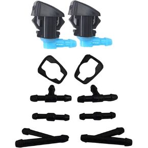 Front Windshield Washer Wiper Nozzle Sprayer kit for 2007–15 GMC Acadia, 2009–14 Chevrolet Traverse, 2008–14 Buick Enclave, 2008–17 Buick Enclave, 2010–16 Cadillac SRX, 2008–12 Chevrolet Mal