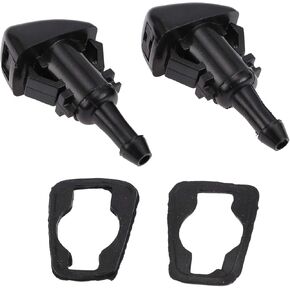 2pcs Windshield Washer Nozzle for Chevrolet Silverado 1500 2014-2019 for Chevrolet Suburban 2015-2020 Front Windshield Spray Nozzles Wiper Spray Washer Jet No.23181646 Black