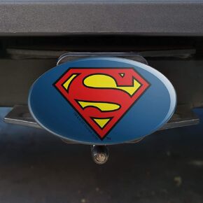 GRAPHICS & MORE Superman Classic S Shield Logo Oval Tow Trailer Hitch Cover Plug Insert