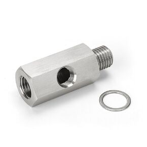 الفولاذ المقاوم للصدأ M12x1.5 محول مستشعر ضغط الزيت - أنثى إلى ذكر مع 1/8 NPT Port Side Port