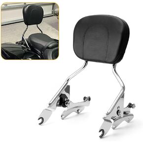 Dasen Sissy Bar with 4-Point Docking Hardware Kits, Detachable Passenger Backrest Compatible with Harley Touring Road Glide Street Glide Electra Glide Road King 2014-2024 Black