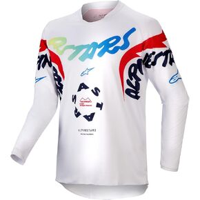 Alpinestars 3778324-258-L: Racer Hana Jersey White/Multicolor LG