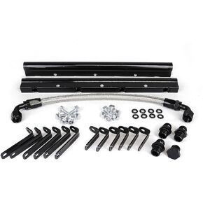Fuel Rail Kit EFI 8AN LS Compatible with GM Gen III or IV LS1 LS2 LS3 LS6 L92 V8 Engines